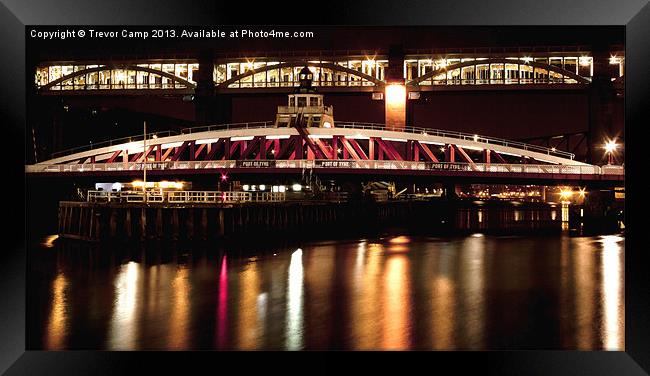 Swing Bridge Framed Print by Trevor Camp