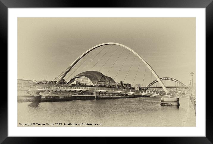 Tyne Span - Illuminated Beauty Framed Mounted Print by Trevor Camp