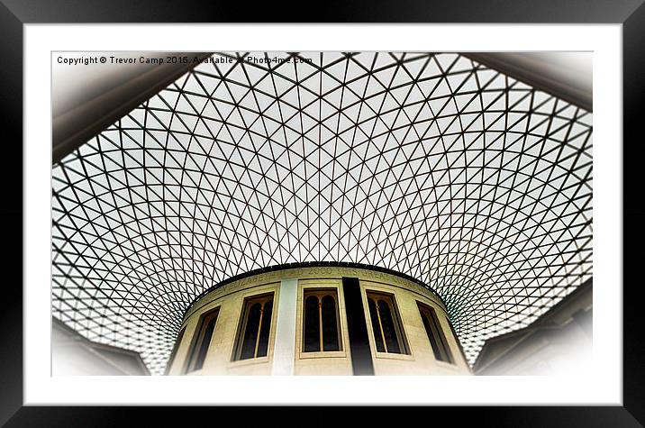  British Museum Roof Framed Mounted Print by Trevor Camp