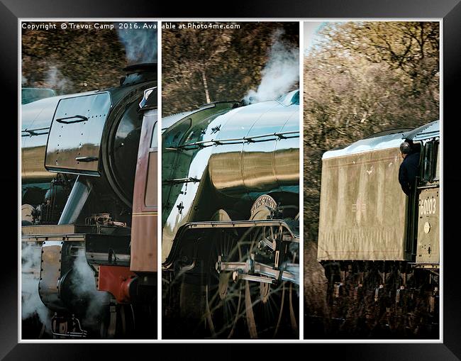 Flying Scotsman Triptych Framed Print by Trevor Camp