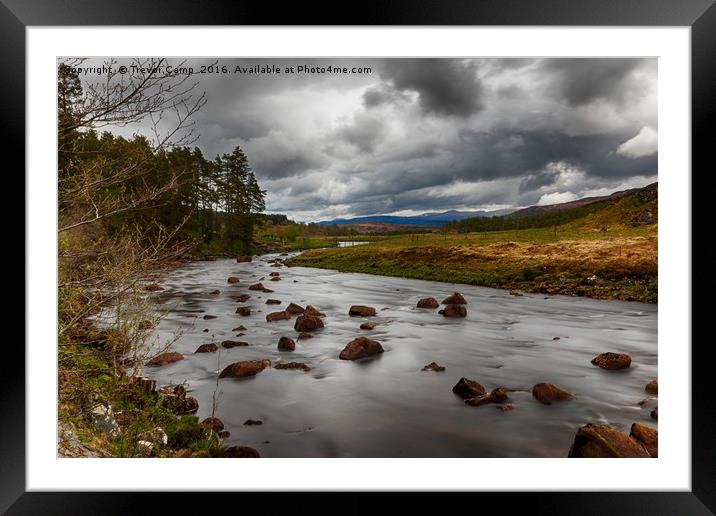 River Gaur, Loch Rannoch Framed Mounted Print by Trevor Camp