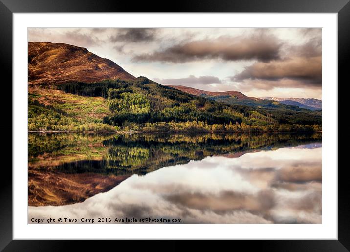 Rannoch Reflections Framed Mounted Print by Trevor Camp
