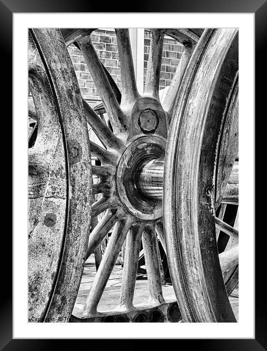 Silver Wheels Framed Mounted Print by Trevor Camp