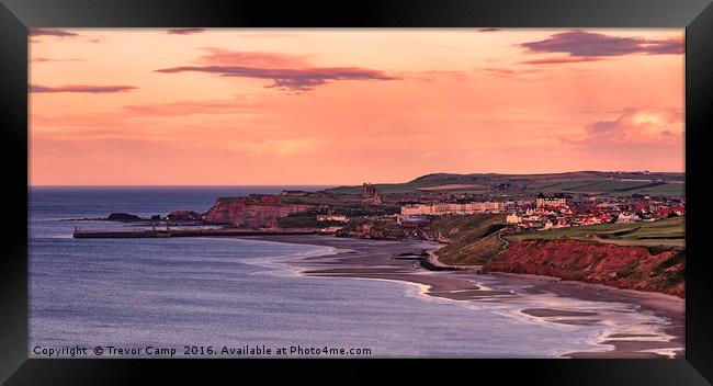 Twilight Solstice at Whitby Abbey Framed Print by Trevor Camp