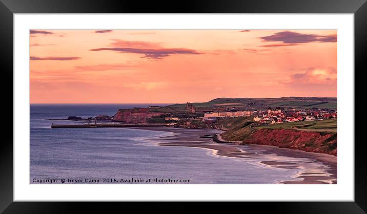 Twilight Solstice at Whitby Abbey Framed Mounted Print by Trevor Camp