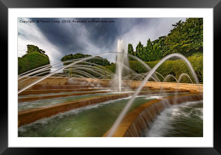 The Power of Alnwick Garden's Cascading Water Feat Framed Mounted Print by Trevor Camp