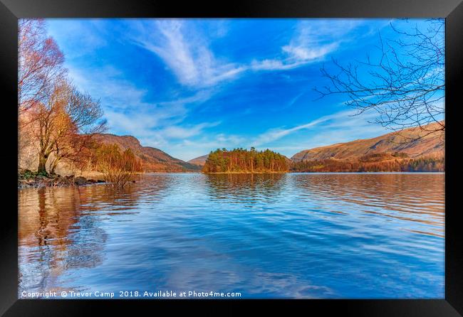 Hawes How Island - Thirlmere Framed Print by Trevor Camp