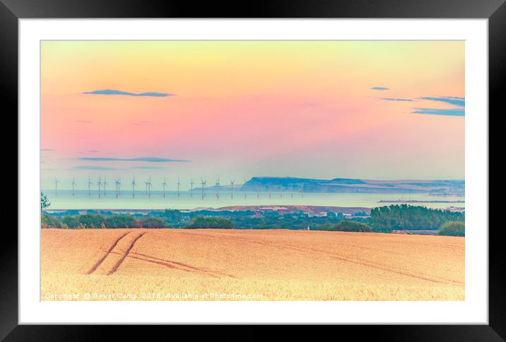 Soft Summer Twilight over Tees Bay Framed Mounted Print by Trevor Camp