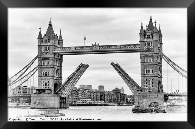 Tower Bridge - Toned image Framed Print by Trevor Camp