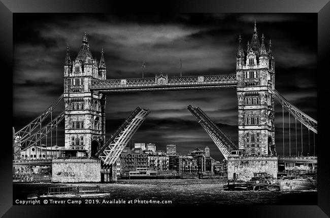 Tower Bridge - Solarised image Framed Print by Trevor Camp