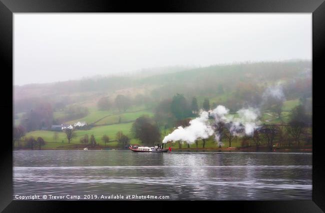 Coniston Steam Ferry - 01 Framed Print by Trevor Camp