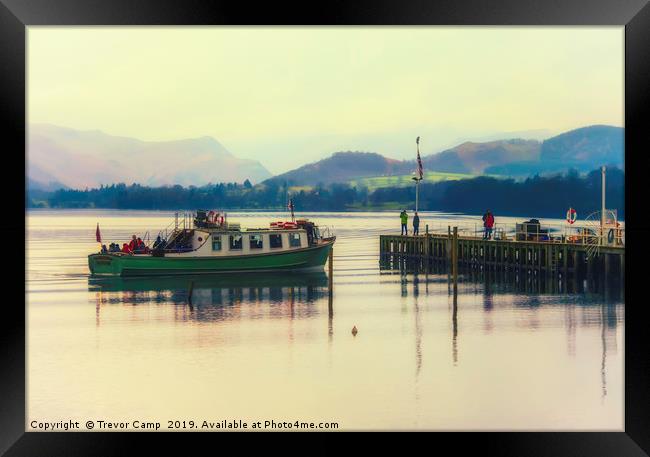 Ullswater Ferry - 04 Framed Print by Trevor Camp