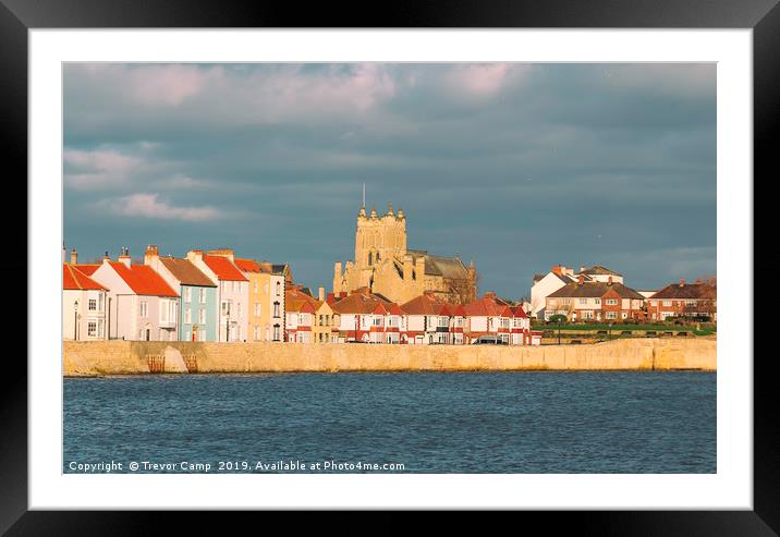 A Medieval Town's Coastal Charm Framed Mounted Print by Trevor Camp