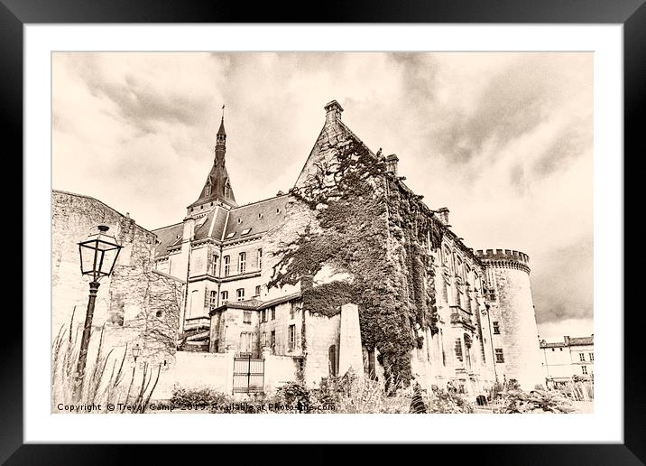 Moody Medieval Chateau Framed Mounted Print by Trevor Camp