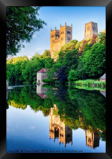 Reflections of Durham Cathedral Framed Print by Trevor Camp