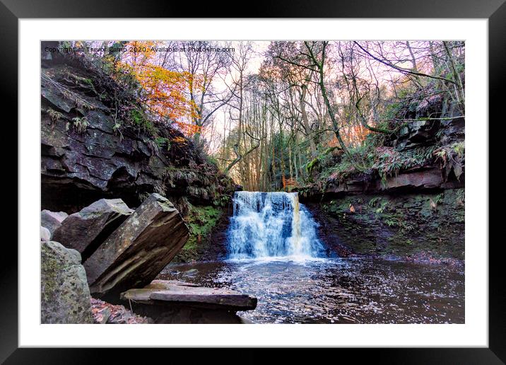 Goit Stock Falls - 02 Framed Mounted Print by Trevor Camp