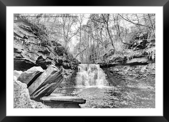 Goit Stock Falls - 1960 Framed Mounted Print by Trevor Camp