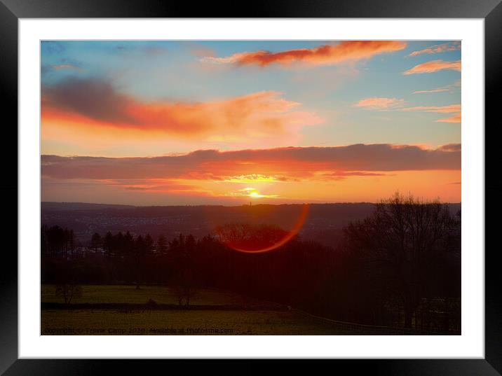 Sunrise Over Nab Wood Framed Mounted Print by Trevor Camp