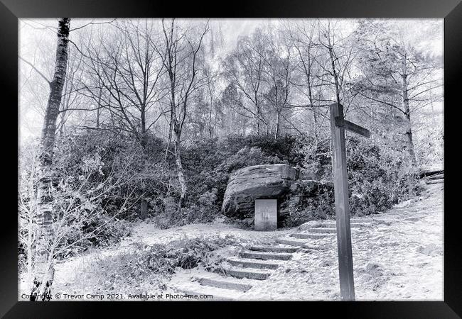 Lady Blantyres Rock 2 - Vignette Toned Framed Print by Trevor Camp