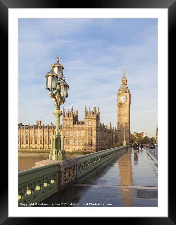 The houses of parliament Framed Mounted Print by stefano baldini