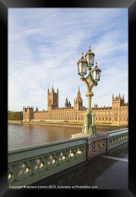 The houses of parliament,London,UK Framed Print by stefano baldini