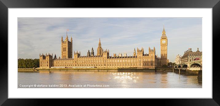 The houses of parliament,London,UK Framed Mounted Print by stefano baldini