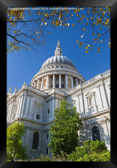 St Pauls Cathedral, London, UK Framed Print by stefano baldini