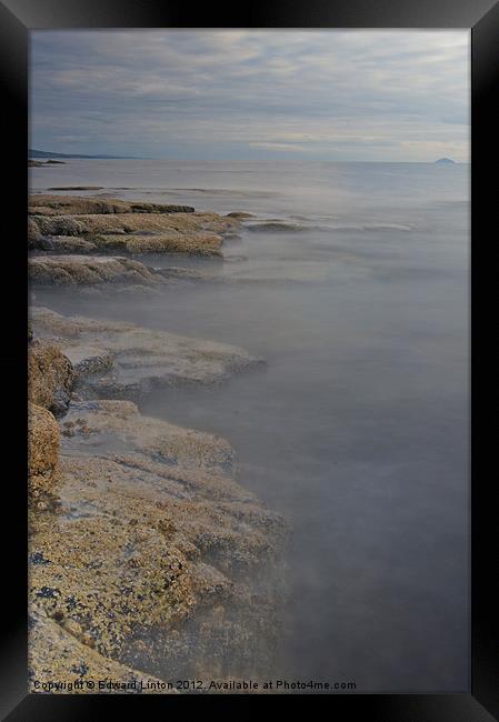 Troon beach,ayrshire Framed Print by Edward Linton