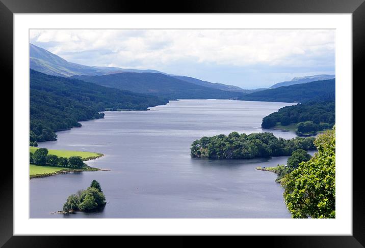 the queens view pitlochry Framed Mounted Print by Edward Linton