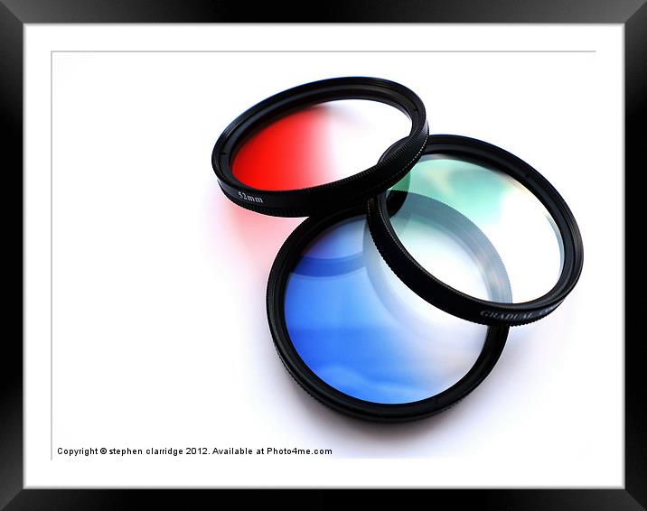 coloured gradual filters Framed Mounted Print by stephen clarridge