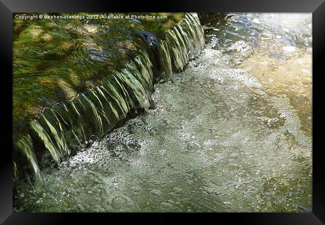 small waterfall Framed Print by stephen clarridge
