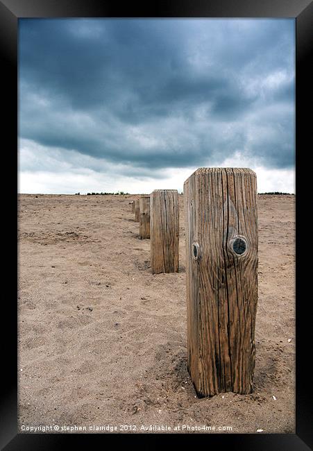 The beach 2 Framed Print by stephen clarridge