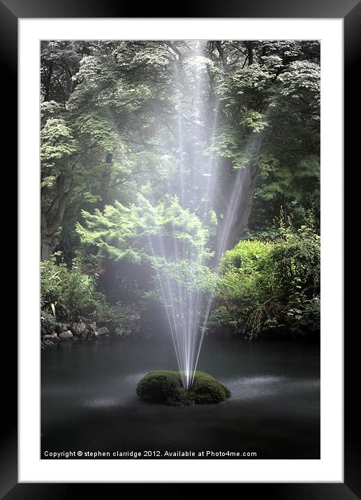 fountain at matlock bath Framed Mounted Print by stephen clarridge