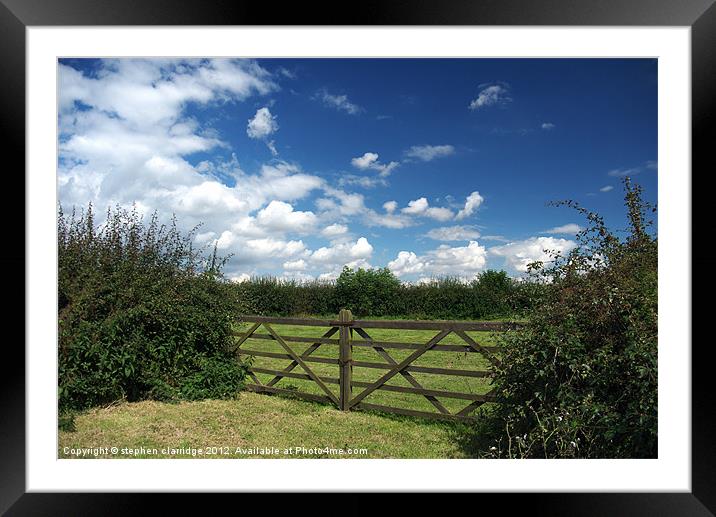 Field gate Framed Mounted Print by stephen clarridge