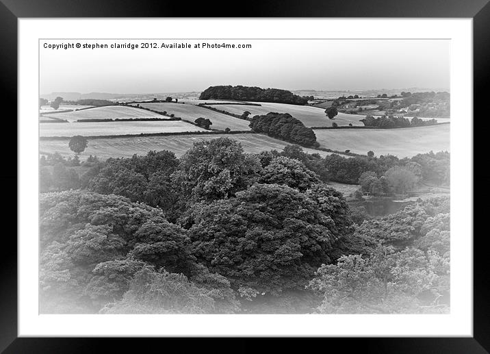 Black and White Landscape Framed Mounted Print by stephen clarridge
