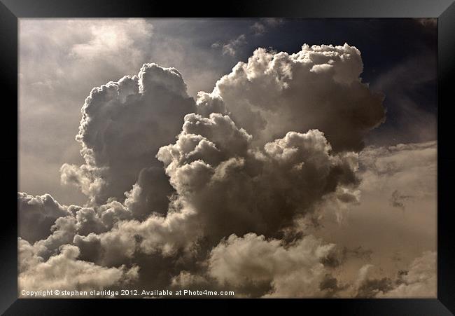 Stormy Skys Framed Print by stephen clarridge