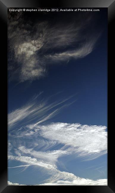 Vertical cloudscape Framed Print by stephen clarridge