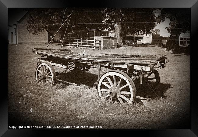 The Old Cart Framed Print by stephen clarridge