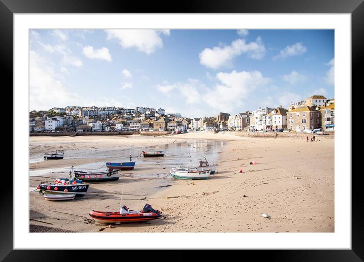 St Ives Cornwall Framed Mounted Print by Catherine Joll