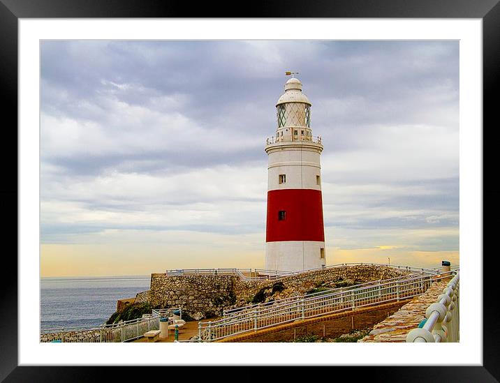 Europa Point Lighthouse Framed Mounted Print by Catherine Joll