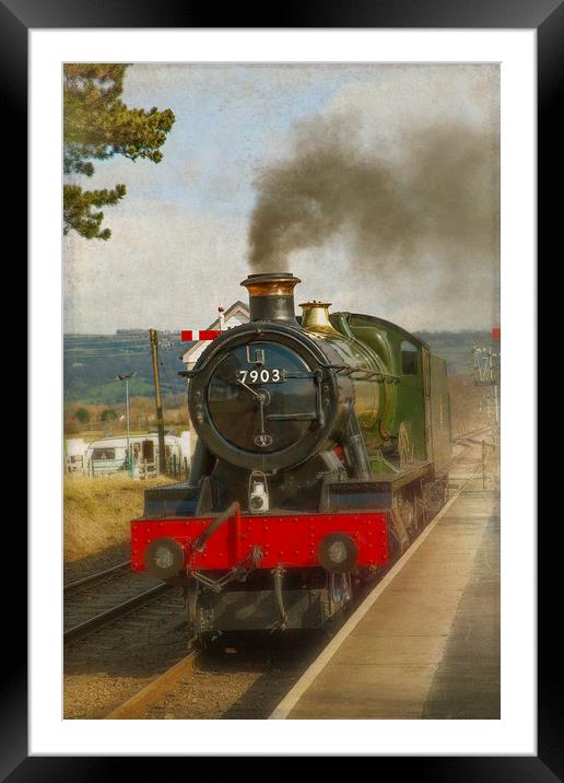 Old Steam Train Framed Mounted Print by Catherine Joll