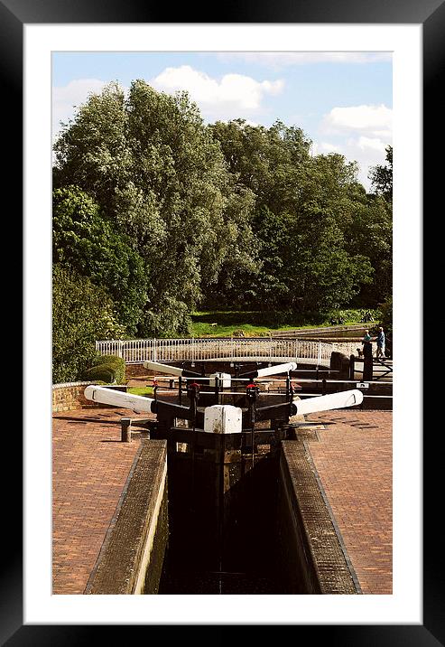 Canal locks stroll Framed Mounted Print by Kelly Astley