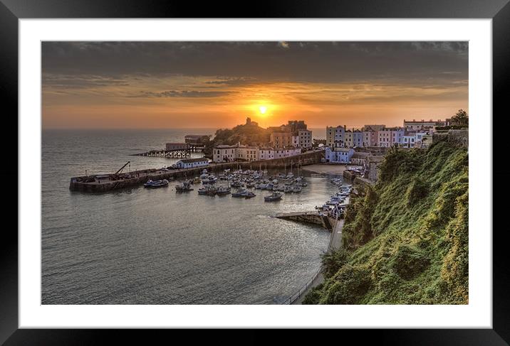 Tenby Sunrise Framed Mounted Print by Paul Deverson