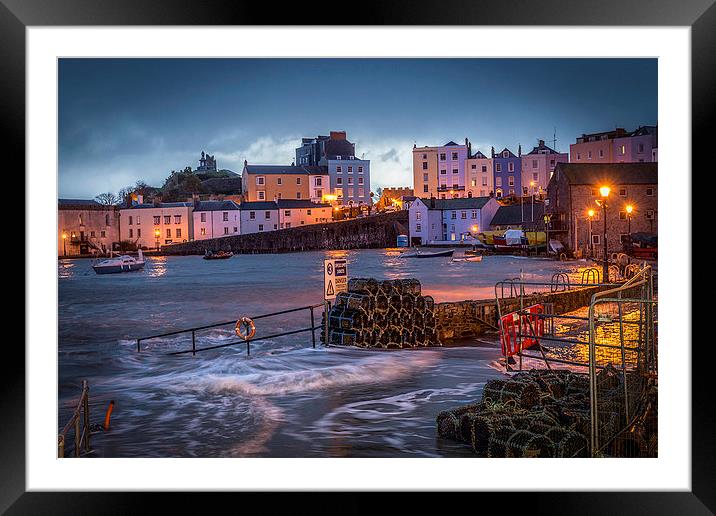 Tenby Harbour High Tide Framed Mounted Print by Paul Deverson
