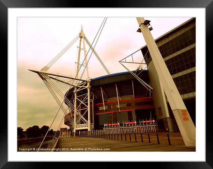 stadiwm y mileniwm Framed Mounted Print by christopher knight