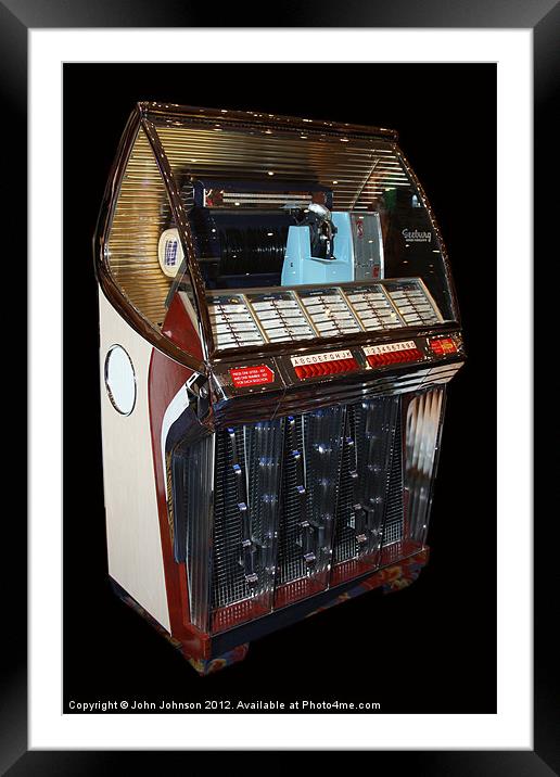 Seeburg HF100R  Jukebox - 1954 Framed Mounted Print by John Johnson