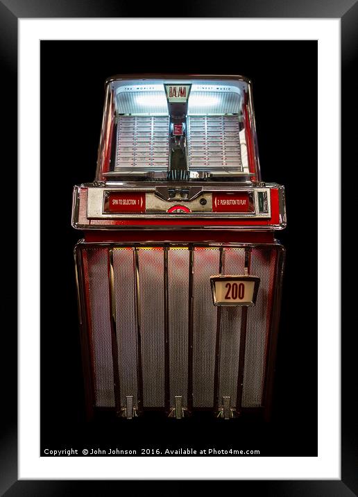 BAL-AMi Model J Jukebox - 1959 Framed Mounted Print by John Johnson