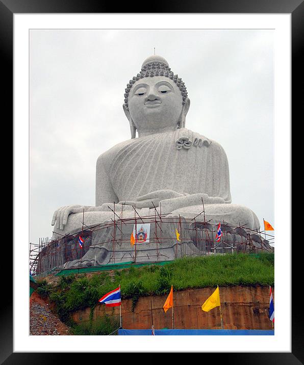 Big Buddha, Phuket Framed Mounted Print by David Worthington