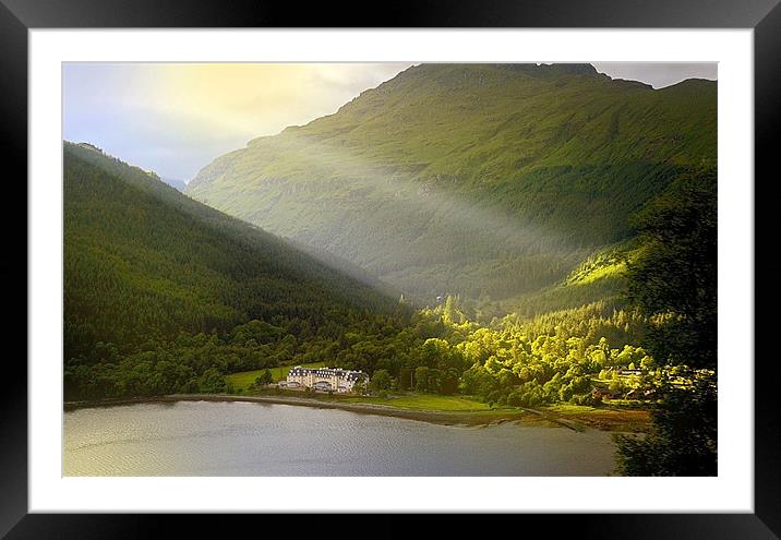 Mountain at Tarbet Framed Mounted Print by Angel wheller