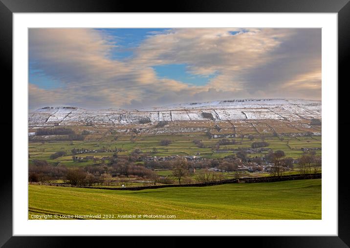 Hawes from Simonstone, Yorkshire Dales National Park Framed Mounted Print by Louise Heusinkveld